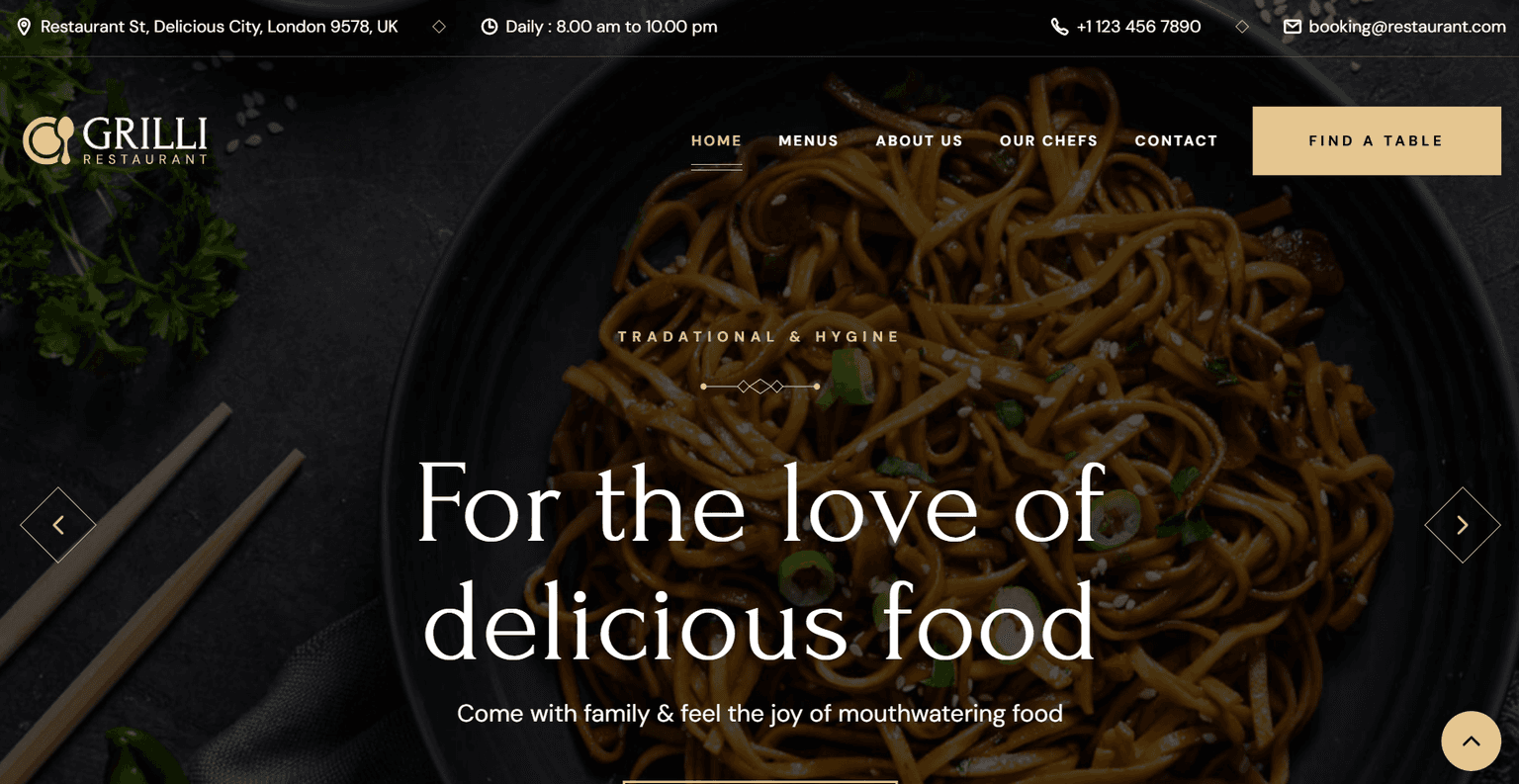 Grilli — main interface